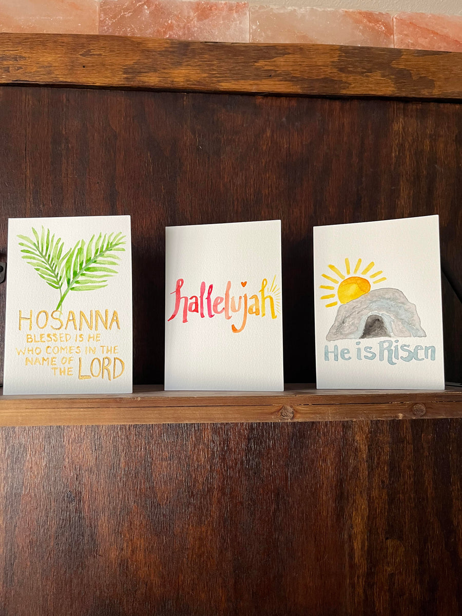 Hand painted Watercolor Christian Greeting cards